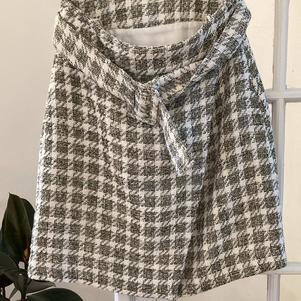 Zara Tweed Cut-Out Belted Mini Dress 1 piece - Picture 14 of 16